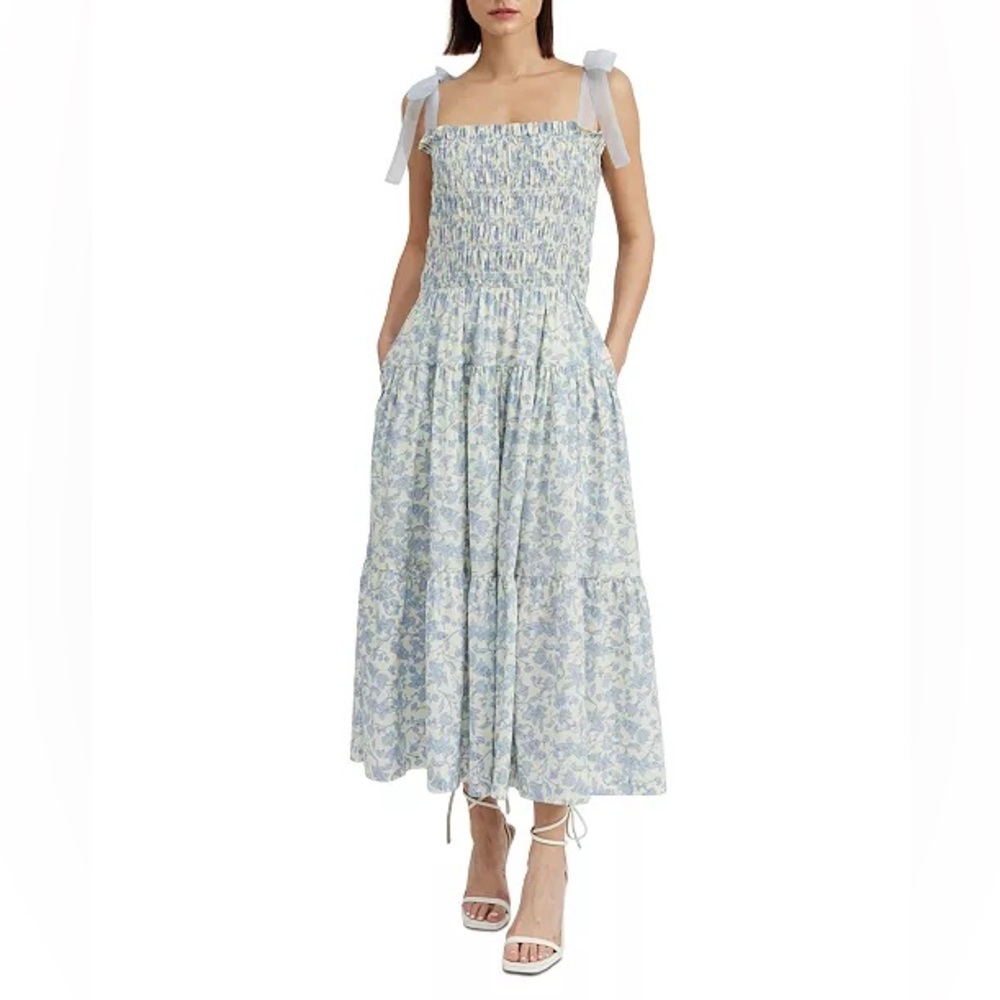 En Saison Blue and White Floral Maxi Dress NWOT